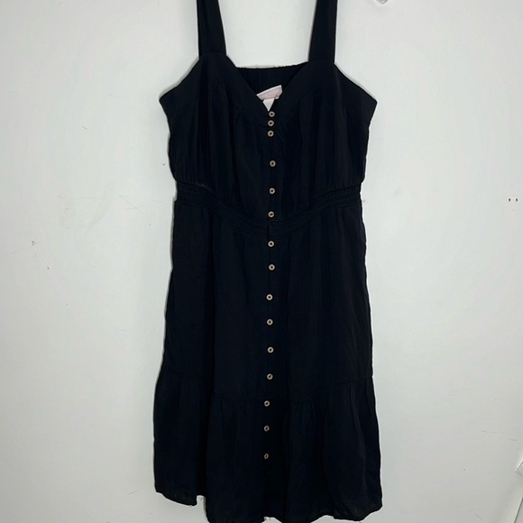 Knox Rose Dresses & Skirts - Knox Rose Sleeveless Tiered Boho Peasant Summer Dress Medium Black Knee Length